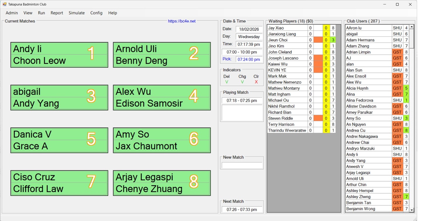 BC4E can arrange for Singles only.