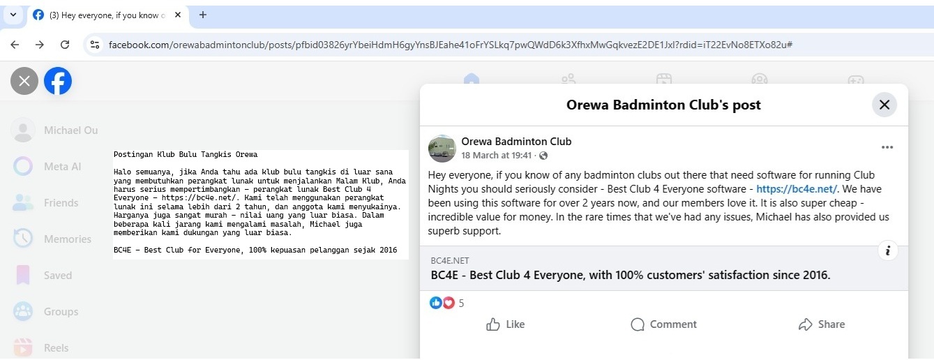 Rekomendasi Klub Orewa