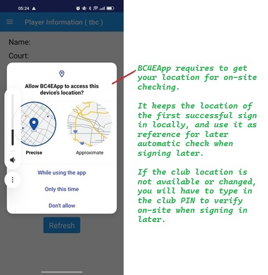 Android platsbehörighet